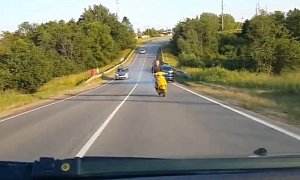 Unbelievable Scooter Rider with a Death Wish?