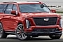 Uncamouflaged 2025 Cadillac Escalade-V Leaks While Testing, Gets Rendered Pronto