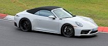 Uncamouflaged 992 Porsche 911 GTS Cabriolet Spied Lapping the Nurburgring
