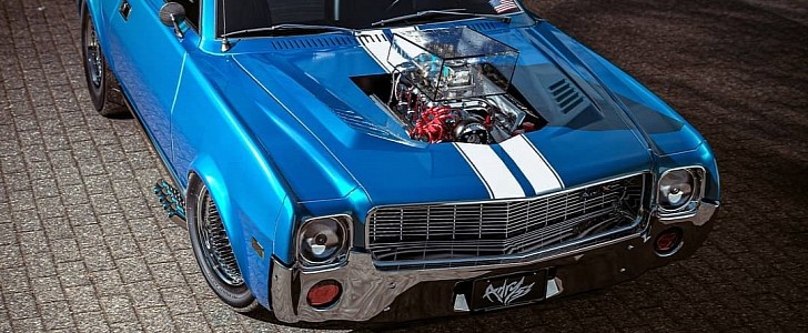 AMC AMX with Supercharged HEMI (rendering)