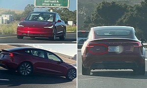 Undisguised Tesla Model 3 Highland Spotted in California Still Comes From China