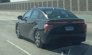 Undisguised Toyota FCV Spotted Testing in California