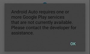 Unexpected Android Auto Error as Google Play Services No Longer Detected