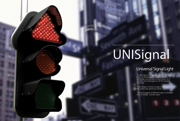 Uni-signal, or how the traffic lights for color-blind people might look like