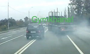 Unintentional Truck Drifting in Russia