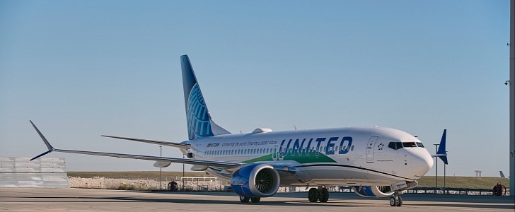 A United 737 MAX 8 flew from Chicago to Washington D.C., partially fueled by SAF