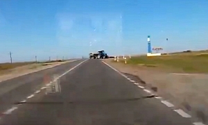 Unlucky Rider Ran Over by a Tractor