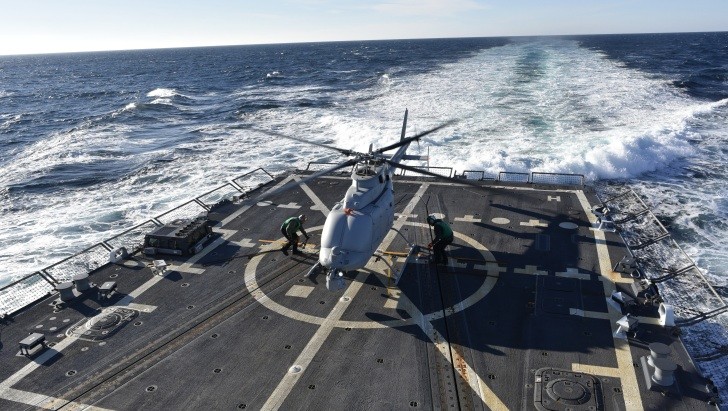 US Navy MQ-8C Fire Scout landing
