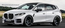 Unofficial 2023 BMW M2 Active Tourer Manages the Unthinkable, Grille Looks OK