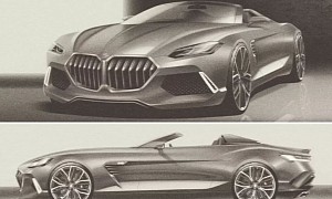 Unofficial Design Sketches Revive the BMW Z8 Roadster as a Self-Driving, Sporty EV