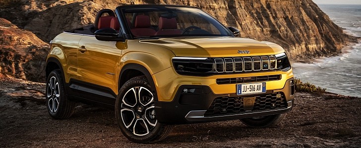 Jeep Avenger Convertible EV SUV rendering by X-Tomi Design