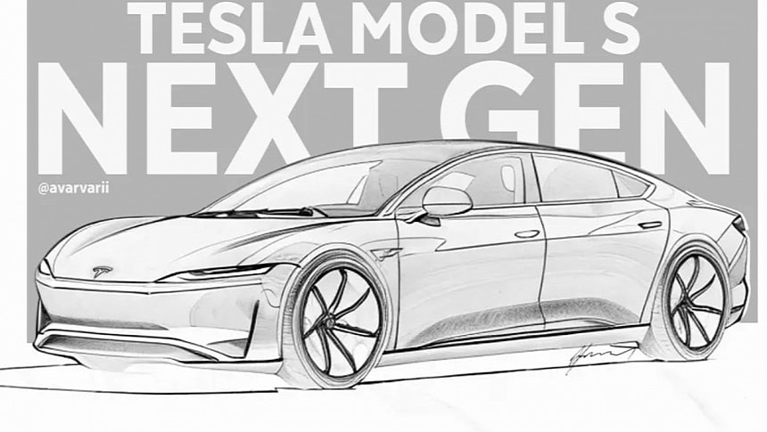 Tesla Model S rendering by avarvarii