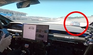 Watch the Unplugged Tesla Model S Plaid Fly Past Track Porsche at Laguna Seca