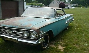 Unrestored 1960 Chevrolet Impala Sitting for Years Is Back With the Original V8
