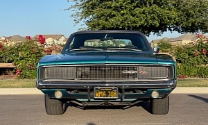 Unrestored 1968 Dodge Charger R/T 440 Has Just 26K Miles, Survived Engine Fire