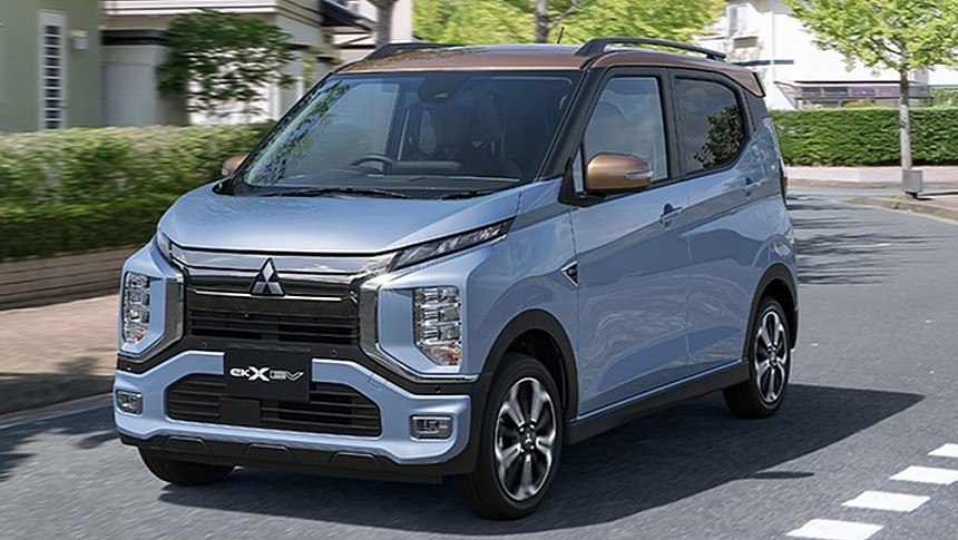The eK X EV is Mitsubishi's version for the Nissan Sakura, the best-selling BEV in Japan 