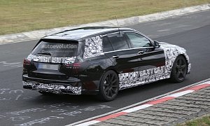 Upcoming C 63 AMG Estate S205 Caught on and Around the Nurburgring