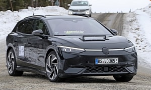 Upcoming Volkswagen ID.7 GTX Tourer Spied Without Camo, Will Debut March 13