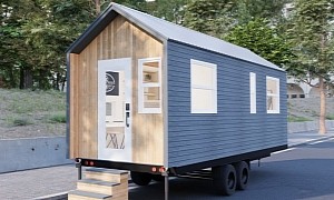 Updated Jojo Bean Is an Adorable Tiny Home With Cathedral Ceilings and an Efficient Layout