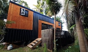Urban Industrial Tiny Home Is Actually a Gorgeous Mini Mansion on Wheels
