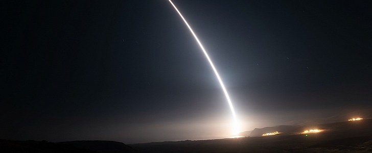 Minuteman ICBM launching from California