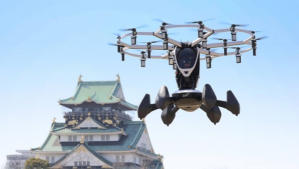A Japanese pilot flew the Texas-made Hexa in Osaka, for the first time