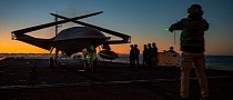 U.S. Navy MQ-25 Stingray Tanker Drone Undergoes Testing at Sea