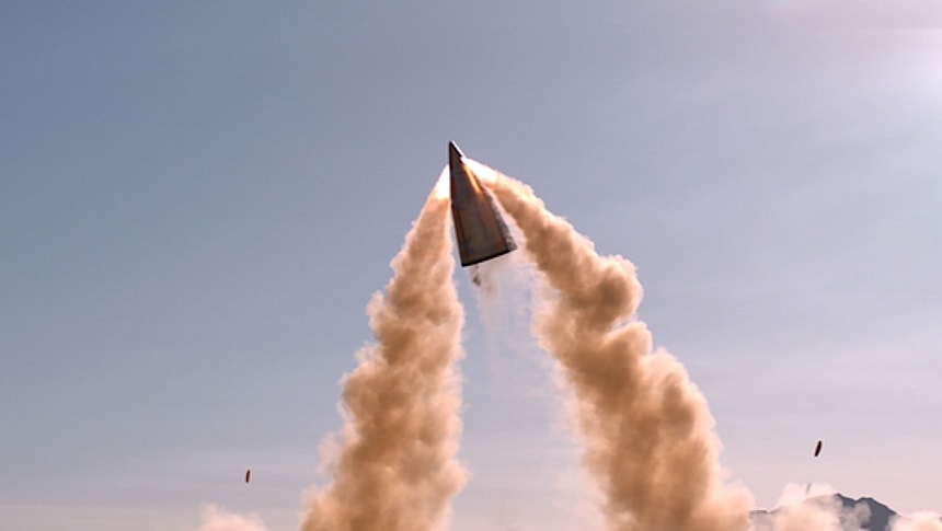 Sentinel ICBM shroud fly-off test