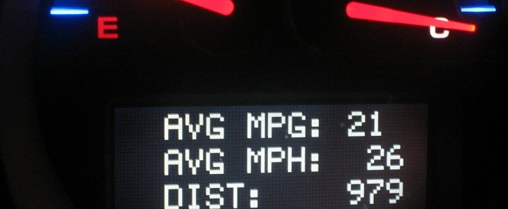 The trip computer's display in a 2004 Acura TL