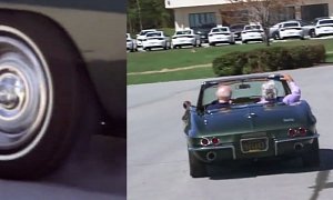 US Vice President Joe Biden Does a Burnout in His 67 Stingray on Jay Leno's Show