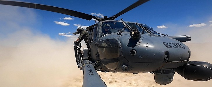Pave Hawk during landing in Nevada