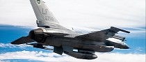USAF Shows Rare Up-Close Shot of F-16 Fighting Falcon Flying Over NASCAR Field