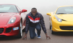 Usain Bolt Tests a Ferrari 458 Italia in Maranello [Gallery]