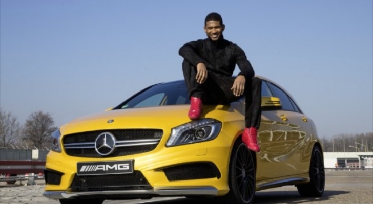 Usher and the A45 AMG