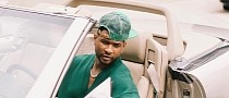Usher Is Casually Cool Posing with a Mercedes-Benz SL R129