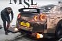 Using a Nissan GT-R's Flaming Exhaust as a Cigarette Lighter Doesn't End Well