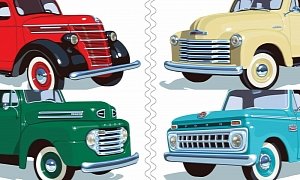 USPS Celebrates Classic Pickup Trucks with Collectible Stamps