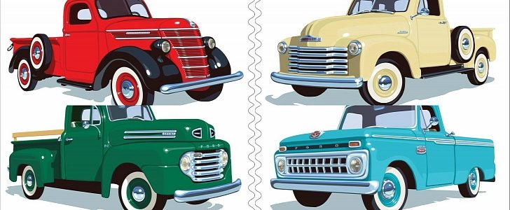 USPS collectible pickup truck stamps