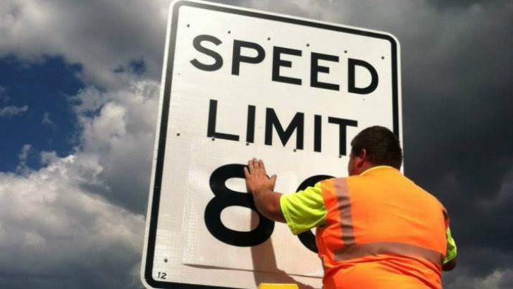 Utah 80 MPH speed limit sign