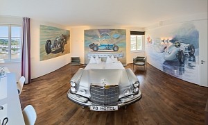 V8 Hotel Is One-of-a-Kind Automotive Themed Hotel: Sleeps You In a Car Bed