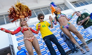 Valentino Rossi and the Beautiful Brazilian Dancers