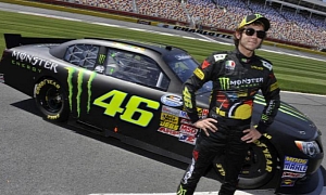 Valentino Rossi Does 185 MPH in a Nascar Beast