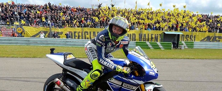 Rossi and his fans at Assen