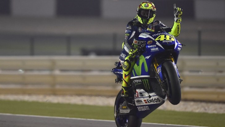 Valentino Rossi is happy to win the first MotoGP race of 2015