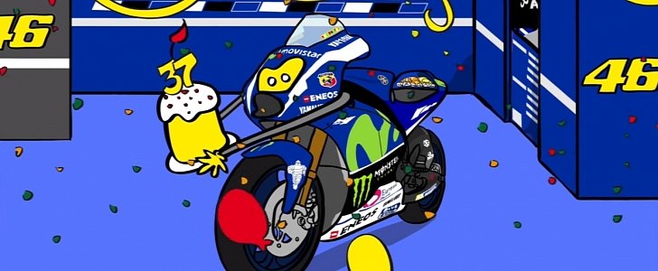 Yamaha YZR-M1 wishes Rossi happy birthday on his 37th anniversary