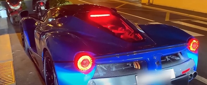 Ferrari LaFerrari Crashes into Scooters