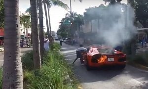 Valet Sets Lamborghini on Fire, Tons of Smartphones Overshadow the Late Extinguisher