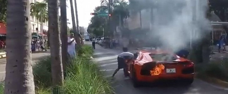 Valet Sets Lamborghini On Fire while Showing Off