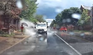 Van Driver Splashes Pedestrians For Fun, Loses His Job