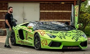 Vandalized Lamborghini Aventador "Cheater" Wrap Is Pure Genius